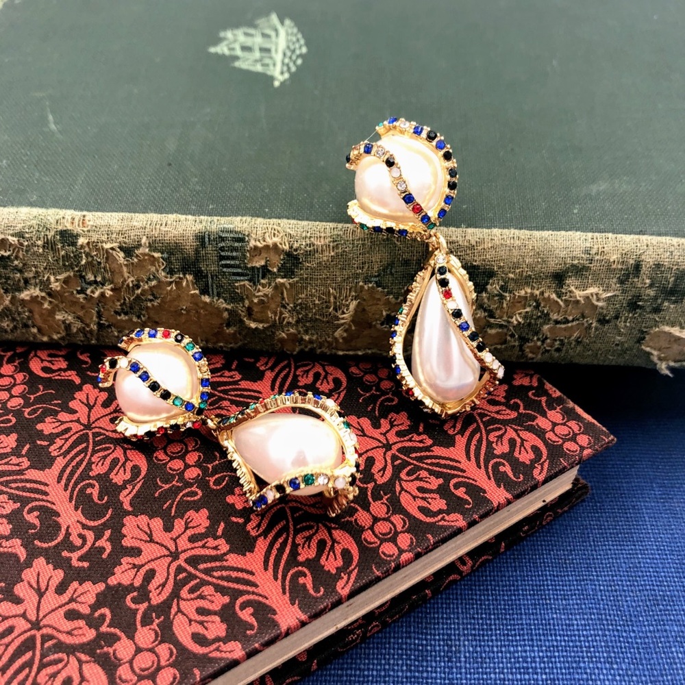 Pearly Gem Earrings